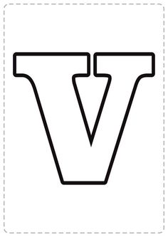 the letter v is shown in black and white