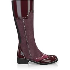 Oxford Shoes 7751 | Girotti Purple Patent Leather Boots, Trending Womens Shoes, Brogue Boots, Wide Calf Boots, Wide Calf, Comfy Shoes, Wide Boots, Calf Boots, Perfect Shoes