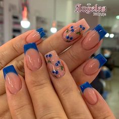 Carcase Iphone, Nails Art Designs, Cherry Nails, Girly Acrylic Nails, Dots Nails, Nail Idea, Blue Nail, Acrylic Nails Coffin Short, Easter Nails