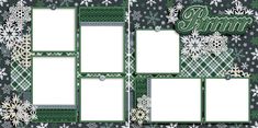 a christmas scrapbook with snowflakes on it