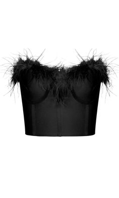 Butterfly Stomach, Glamour Magick, Top With Feathers, Feather Corset, Outfit Konser, Fancy Crop Top, Feather Outfit, Feather Crop Top, Strapless Tank Top