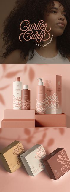 the packaging design for an organic cosmetics brand