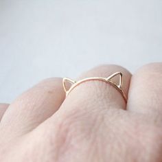 Diamond Cat Ear Ring Pet Gift for Cat Mom Cat Lady Cat | Etsy Gold Cat Ears Jewelry As Gift, Gold Cat Ears Jewelry Gift, Gold Cat Ears Jewelry For Gifts, Gold Cat Ears Jewelry For Gift, Diamond Cat, Lady Cat, Mom Cat, Ear Ring, Cat Ear