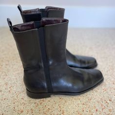 Bottega Veneta Black Leather Boots Size 41 = Approximately Us Size 8 Elastic Incredibly Soft Leather. Great Condition, Normal Signs Of Wear. Black Low Heel Chelsea Boots For Formal Occasions, Black Low Heel Chelsea Boots For Formal Wear, Black Chelsea Boots With Low Heel For Formal Occasions, Black Square Toe Chelsea Boots For Formal Occasions, Bottega Veneta Shoes, Black Leather Boots, Bottega Veneta, Soft Leather, Leather Boots