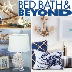 a collage of photos with the words bed bath and beyond