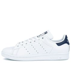 (WMNS) adidas originals Stan Smith S81020 (SNKR/Skate/Light/Low Top/Women's) White Footwear, Adidas White Sneakers, Navy Sneakers, Womens Adidas, Adidas Womens, White Core, Stylish Sneakers, White Adidas, Sneakers Shoes