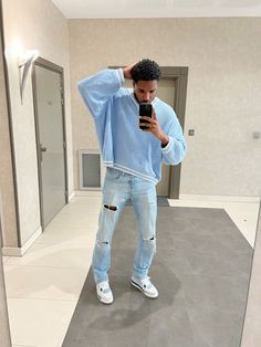 Insta : brysonfranckiizi #levis #jordan #asos Outfit Jordan 4, Jordan 4 Blue, Jordan 4 Military Blue, Blue Outfit Men, Outfit Jordan, Blue Outfit, Jordan, Asos