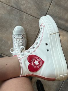 Womens Converse Hearts, Aesthetic Shoes 2023, Converse By You, Custom Converse Ideas High Tops, Pretty Converse, Heart Converse, Cute Converse, Trendy Shoes Sneakers, Dr Shoes