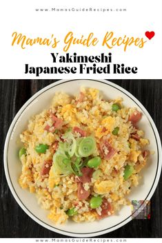 Japanese Fried Rice, Rice Dish, Rice Ingredients, Sriracha Sauce, Super Yummy, Frozen Peas, Rice Dishes, Clean Hands, Sriracha