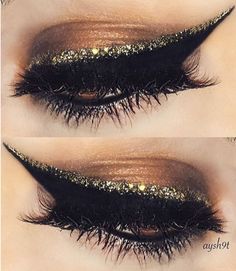 Eyeliner Glitter, Drag Make-up, Weddings Idea, Glittery Eyes, Dance Makeup, Blue Emerald, Smoky Eyes, Glitter Eyeliner, Makijaż Smokey Eye