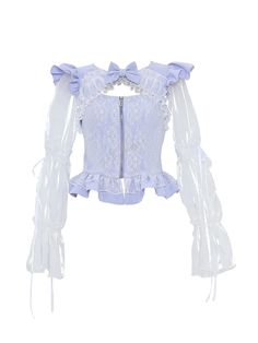 Love Letter Ruffle Trim Bowknot Details Top Magical Clothing, Jellyfish Aesthetic, Y2k Core, Womens Lace Tops, Sunday Dress, Diy Clothes Design, Kpop Group, Everyday Fashion Outfits, Funky Nails