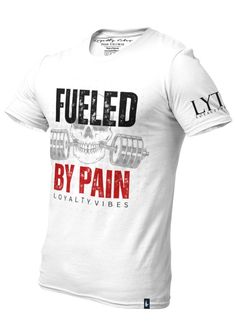 Fueled By Pain T-Shirt Shop our fueled by pain t-shirt. The fueled by pain t-shirt is an urban shirt for men with a premium screen print on the chest and sleeves. This streetwear shirt is the perfect men's style top. Shop now and get out fueled by pain t-shirt, today! Product Details: Brand: Loyalty Vibes 100% Cotton Department: Men's Printed graphic tee Relaxed fit, true to size Crewneck, short sleeve Premium screen print Made in USA Urban Style Graphic T-shirt For Gym, Urban Style Gym T-shirt With Graphic Print, Urban Graphic Print T-shirt For Gym, Urban Style Graphic Print Gym T-shirt, Urban Hoodies, Urban Shirt, Streetwear Shirts, Brand Loyalty, Mens Fashion Urban