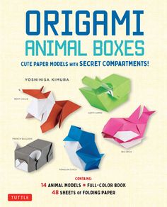 origami animal boxes cute paper models with secret compartments