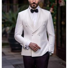 Fashion Men Blazer 1 Piece Solid Color Chic Shawl Lapel Double Breasted Coat Slim Prom Party Dinner Loft Fashion, Men Blazer, Classy Suits, Custom Made Suits, Elegant Jacket, Men Suit, Wedding Elegant, Party Dinner, Dinner Wedding