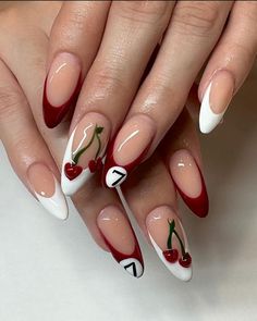 Nail Ideas For Medium Nails, Crazy Cute Nail Designs, Different Color Nail Designs, In Trend Nails, Nail Designs To Do On Yourself, Graphic Nail Designs Nailart, Crazy Nail Inspiration, Adult Nail Designs, I <3 Me Nails