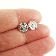 Sterling Silver Floral II Spoon Stud Earrings by Midnight Jo Silver Stamped Earrings For Everyday, Everyday Silver Stamped Earrings, Elegant Stamped Earrings As Gift, Flatware Earrings, Flatware Jewelry, Vintage Flatware, Sterling Silver Flatware, Silver Flatware, Eco Chic