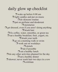 Self Growth Checklist, Checklist For Healthy Lifestyle, Glowup Checklist 2023, How To Feel Fresh, I Should Not Have To Reach Crisis, Outfit Ideas With Basics, Everyday Checklist Self Care, Getting Your Mind Right, How To Feel Fresh All Day