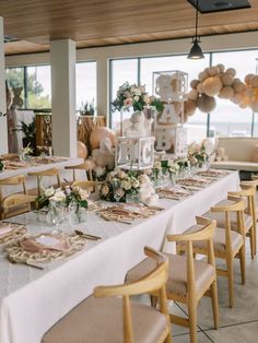 a table set up for a wedding reception