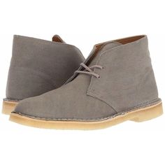 Clarks Originals Desert Boots Men’s Taupe Canvas Fabric Clarks Originals Desert Boot, Clarks Desert Boot, Suede Chukka Boots, Suede Chukkas, Men's Clarks, Chukka Boots Men, Shearling Boots, Cole Haan Men, Navy And Brown