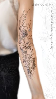 a woman with a tattoo on her arm