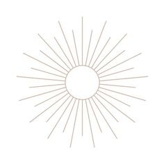 a sunburst is shown in the middle of a white background with brown lines