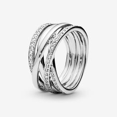 Sparkling & Polished Lines Ring | Sterling silver | Pandora US Triple Band Ring, Sterling Silver Stackable Rings, Stackable Rings Silver, Pandora Rings, Fashion Ring, Pandora Jewelry, Sterling Ring, 925 Sterling Silver Ring, Ring Gift