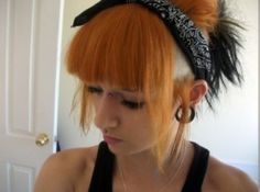 http://weheartit.com/entry/10816280/via/rachaelzombiemassacre Types Of Hair Color, Mohawk Hairstyles Men, Bandana Hairstyles, Hair Reference, Orange Hair, Hair Inspo Color, Face Hair, Cool Hair Color