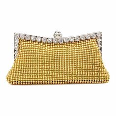 Gold Metal Mesh Clutch Purse Wedding Bags Rhinestone Evening Bags #bag #outfitoftheday #lookoftheday #fashionblogger #photooftheday #pvc #bucketbag #clearbagtrend #pvcbag #pvcbagtrend #clearbag #clearpurse #handbag #handbagaddict #purseaddict #bagtrendy #bagtrends #forsale #slingbag #handmade #sidebags #fashionstyle #luxurybrand #luxurybags #fashionable #womenaccessories #shoppingonline #lvbags #neverfullbag #nanonoebag #highqualitybag #highquality #instastyle #luxurygoods #seller #fashionshow # Sparkly Purse, Gold Clutch Bag, Rhinestone Handbags, Silver Handbag, Bridal Purse, Gold Clutch, Bags Vintage, Lv Bags, Evening Handbag