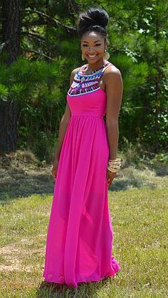 Cleopatra Maxi, Fuchsia :: NEW ARRIVALS :: The Blue Door Boutique Cleopatra Dress, Afrocentric Fashion, Floor Length Maxi Dress, Style Africain, Ghanaian Fashion, Estilo Hippie, Maxi Skirt Dress, African Inspired Fashion, African Girl