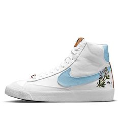 Kids Nike Blazer Mid '77 SE GS Indigo Sneakers/Shoes Nike Blazer 77, Blazer 77, Nike Blazers, Blazers Shoes, Nike Blazer Mid 77, Nike Blazer Mid, Nike Blazers Mid, Cute Nike Shoes, Sneaker Stores