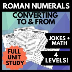 roman numerals converting to & from for ages 4 and up with text