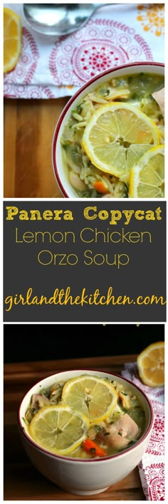 panera copycat lemon chicken orzo soup is an easy and delicious dinner that's ready in under 30 minutes