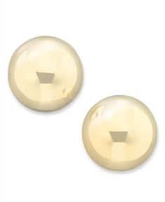 These 14k ball stud earrings (8mm) are classics that are perfect for everyday. Your choice in 14k Yellow, White or Rose Gold. Formal Round Clip-on Earrings With Polished Finish, Formal Polished Round Clip-on Earrings, Macy's Polished Finish Earrings For Formal Occasions, Formal Polished Clip-on Earrings, Classic Round Clip-on Earrings With Polished Finish, Macy's Fine Jewelry Earrings With Polished Finish, Macy's Polished Finish Fine Jewelry Earrings, Macy's Polished Round Earrings, Macy's Tarnish Resistant Round Earrings