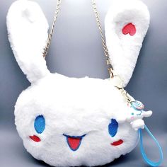 New Cinnamoroll Plush Chain Shoulder/ Crossbody Bag & Keychain Set. You Will Receive 1 Bag That Can Hold Essentials & A Matching Keyring Chain. Note: This Bag Is Lightly Plush And Not Overstuffed. Measurements Taken Lying Flat: *9" At Its Widest Side *8" At Its Longest Side The Chain Length Is : 44" & Can Be Removed This Item Will Ship Quickly From A Smoke Free Environment. Sanrio Clothes, Cinnamoroll Plush, Bag Keychain, Plush Bags, Keychain Set, Body Goals, Chain Lengths, Kids Accessories, Chain Length