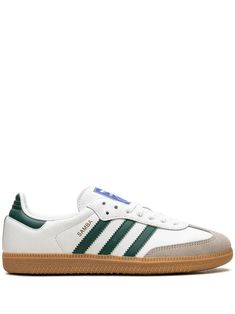 Adidas Samba "Collegiate Green" Sneakers - Farfetch Samba Sneakers, White Forest, Balenciaga Track, Green Sneakers, Balenciaga Triple S, Adidas Samba Sneakers, Summer Beach Wear, Derby Shoes, Adidas Samba