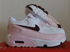 NIKE AIR MAX 90 (TD) Features 100% AUTHENTIC  BRAND NEW IN OPEN TOP BOX COLOR: WHITE-DARK BEETROOT-PINK FOAM Awesome sneakers with a classic color combination Size & Style Info SIZE 7c INTERNATIONAL SIZES: (6.5 UK)  (23.5 EU)  (13 CM) Style: CD6868 114 Shipping We ship within 1-2 business days (excludes Saturday, Sunday, and holidays) from receipt of payment All domestic items are shipped USPS Priority Mail (Free shipping in the USA)  We do ship to APO/FPO and Post Office box addresses We do shi Nike Air Max Pink Round Toe, Nike Air Max In Pink With Air Max Cushioning, Pink Nike Air Max Sporty Sneakers, Sporty Nike Air Max In Pink, Sporty Pink Nike Air Max, Nike Air Max 90 Ltr, Box Color, Saturday Sunday, Nike Air Max 90