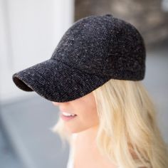 Don't forget to top it off with a little sport this season! Cute and stylish, this chic tweed cap is sure to compliment all your activewear, sweaters and booties. Adjustable clasp. Tweed Cap, Autumn Hat, Tweed Hat, Chunky Sweaters, Hair Gift, Denim Short Dresses, Summer Cardigan, Fall Hats, Autumn Days