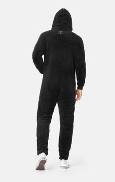 The Puppy Jumpsuit Black - Onepiece Cozy Black Sleepwear For Lounging, Cozy Black Winter Sleepwear, Black Winter Sleepwear For Lounging, Casual Black Long Sleeve Onesie, Casual Black Onesie For Loungewear, Long Sleeve Black Jumpsuits And Rompers For Loungewear, Black Long Sleeve Jumpsuits For Loungewear, Zip Puller, Jumpsuit Black