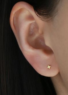 Dainty Star Charm Piercings For Gifts, Dainty Star Cartilage Earrings Gift, Dainty Star Shaped Single Cartilage Earring, Dainty Star-shaped Piercings As Gift, Cheap Dainty Star-shaped Earrings, Dainty Tiny Star Earrings, Tiny Star-shaped Piercings For Gift, Minimalist Star-shaped Hypoallergenic Cartilage Earrings, Gold Star-shaped Dainty Cartilage Earrings