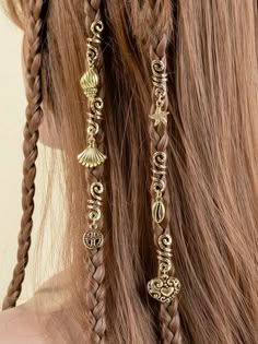 Estilo Hippie, Hair Rings, Estilo Boho, Aesthetic Hair, Pretty Hairstyles, Hair Jewelry, Hair Looks, Hair Goals, Cute Hairstyles