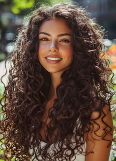 Hairstyle Generator, Long Layered Curly Hair, Curly Hair Cut, Long Curly Hairstyles, Curly Cut, Dark Curly Hair, Layered Curly Hair, Curly Hair Photos, Cosplay Hair