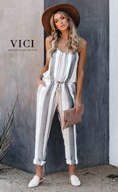 Jumpsuit Fashion, Outfits Casuales, Look Fashion, Chic Outfits, Spring Outfits, Trendy Outfits, Chic Style, Outfit Inspirations, Summer Outfits