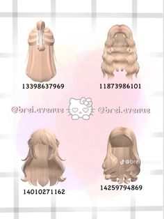 Roblox Hair Codes, Roblox Hair, Hair Codes, Roblox Codes, Roblox Roblox, Do You Like It, Not Mine, Blonde Hair, Dress To Impress