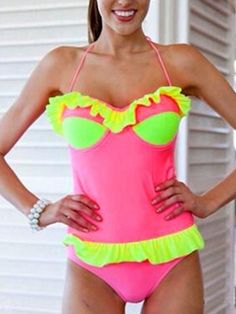 Buy More, SAVE More!

Sexy Lace-up Belly Halter Ruffled One-piece Bikini Swimsuit One Piece For Women, One Piece Swimsuit, Tankini, Sleeve Styles, Lace Up, One Piece, Yellow, Lace, Pink