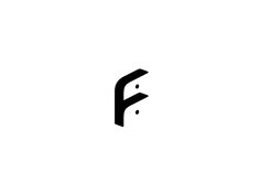 the letter f is made up of black letters