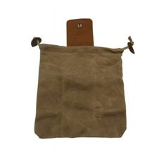 a small brown bag with a leather handle