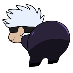 an image of a cartoon character with white hair and black eyes, holding his head in one hand