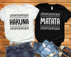 Hakuna Matata Disney Couple Matching T-shirts Best Friend Matching Shirts, Couple Disney, Animal Couple, Disney Family Shirts, Best Friend T Shirts, Disney Couple, Bff Shirts, Disney Couple Shirts, Best Friend Outfits