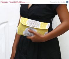 Clutch. Majestic Oak in sunglow. Love Bridesmaid Purses, Yellow Clutch, Purse Ideas, Christmas In July Sale, Handmade Clutch, Hello Sunshine, Small Cards, Gift Wrapping Paper, Clutch Purse