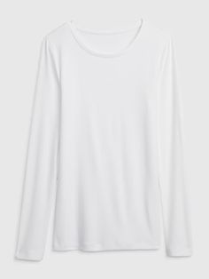 Modern Crewneck T-Shirt | Gap T Shirt Image, Blazer With Jeans, Basic Shirts, Supima Cotton, The Gap, Petite Size, White Long Sleeve, Stretch Cotton, Neck T Shirt